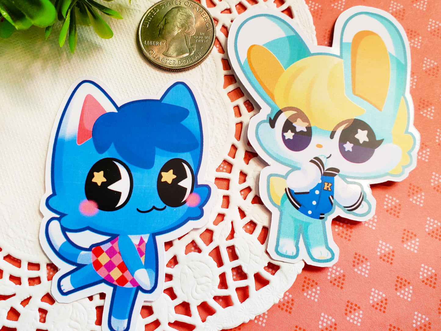 (DISCONTINUING) Animal Crossing New Horizons Villagers: Rosie, Diana, Stitches and Sasha Stickers