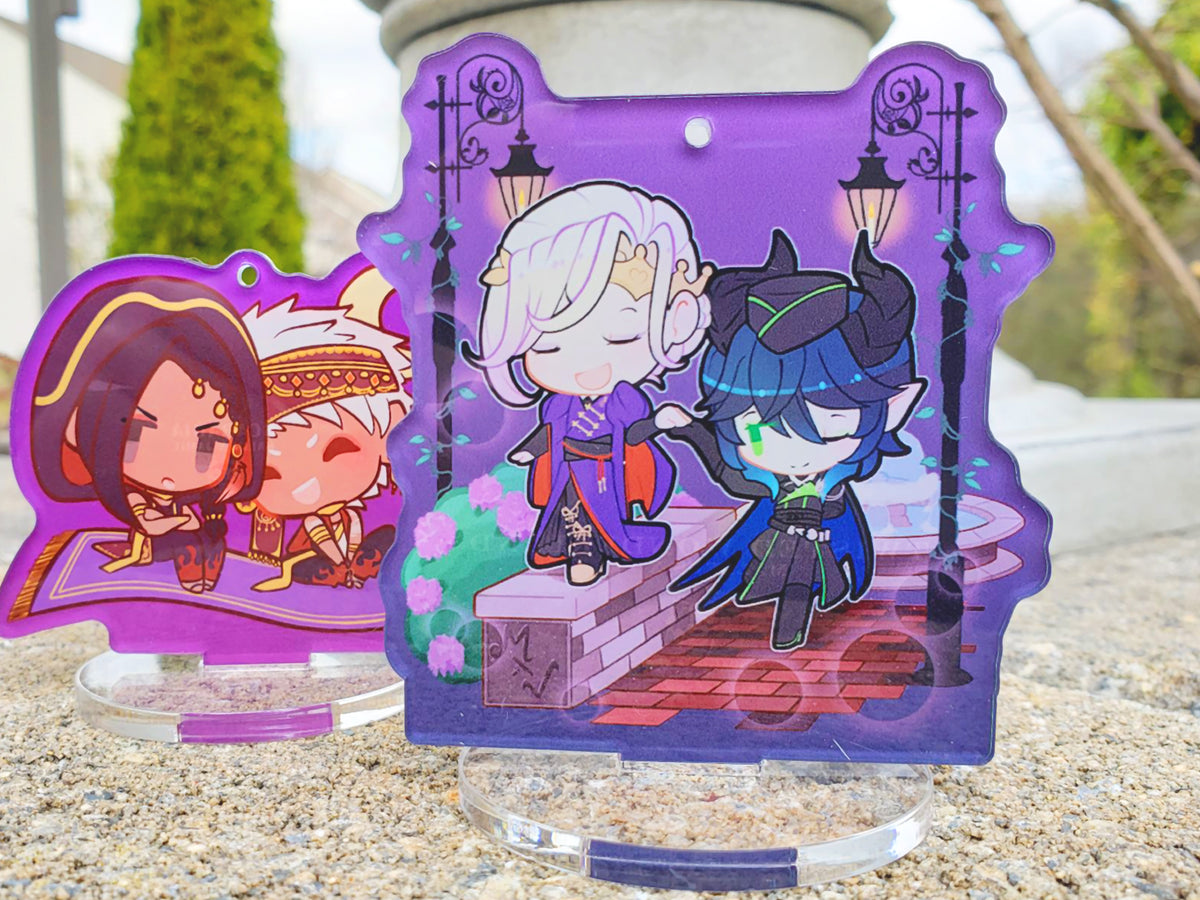 Twisted Wonderland: Malleus x Vil Couple Keychain 3in. Acrylic Keychain / Standee