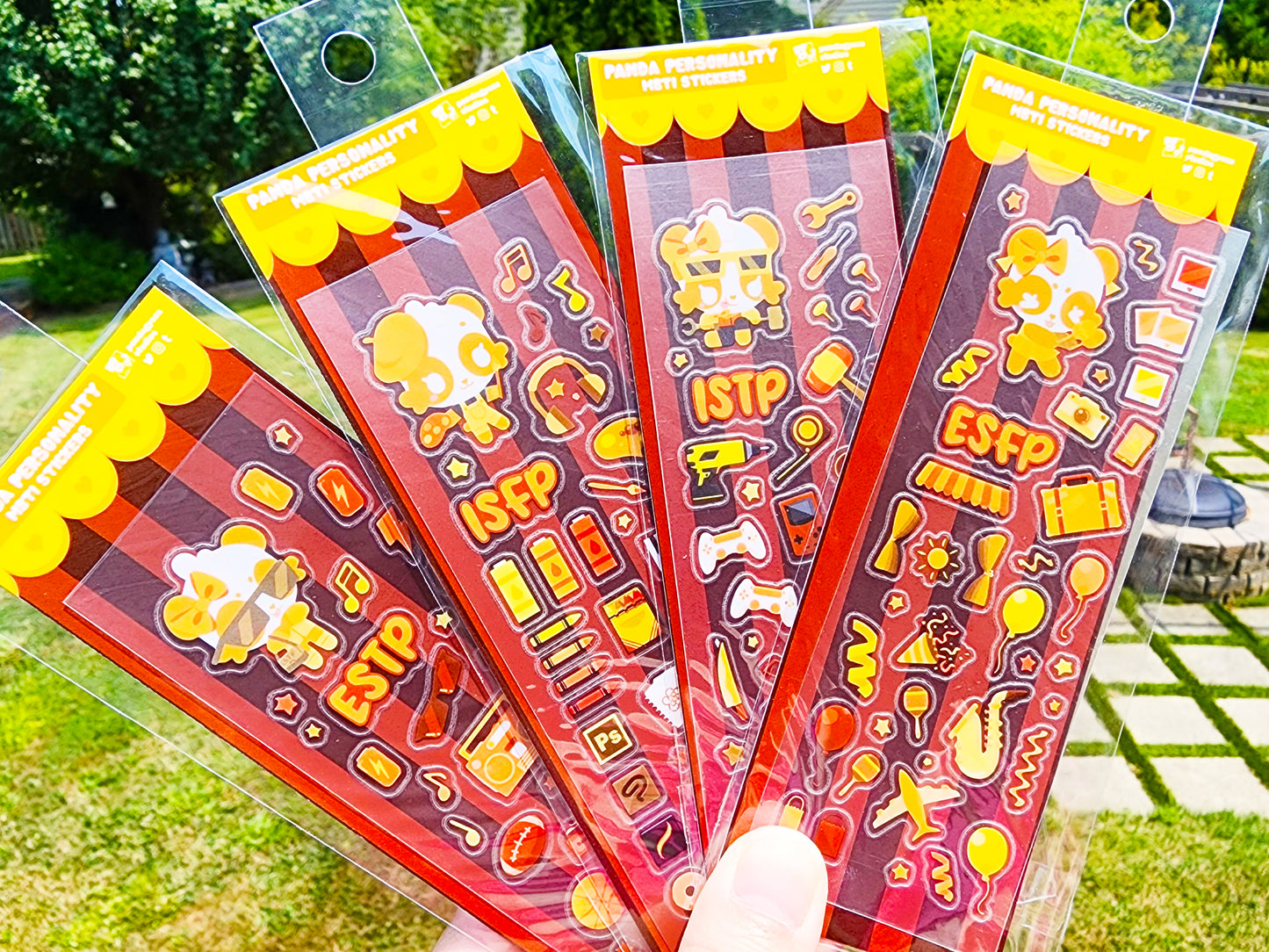 MBTI Themed Decorative Stickers (PandaGyoza Mascot Edition)