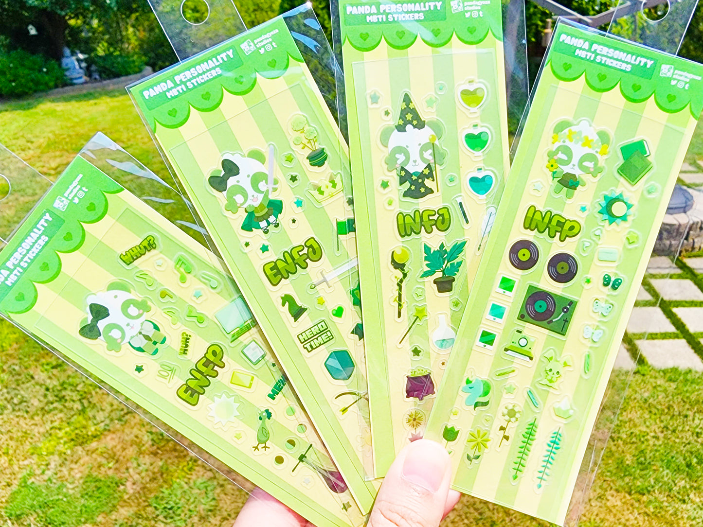 MBTI Themed Decorative Stickers (PandaGyoza Mascot Edition)