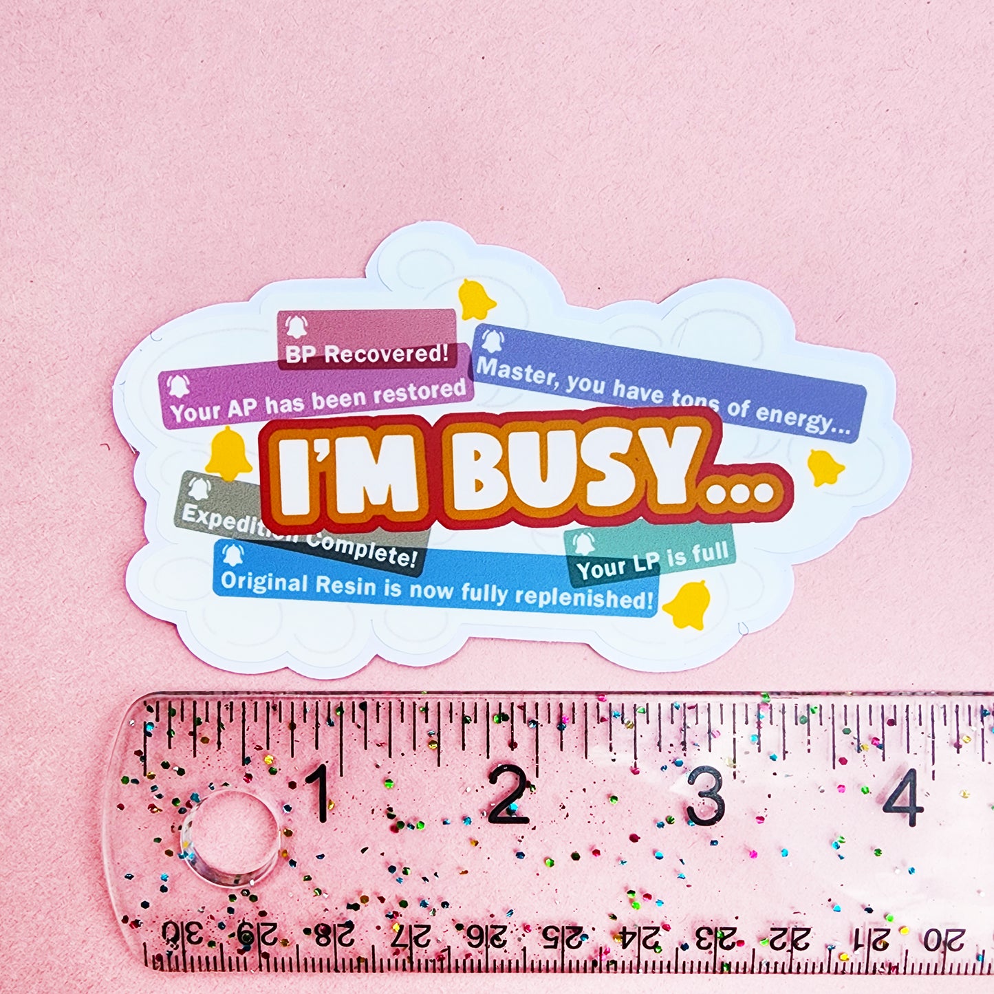 (DISCONTINUING) A sticker made for gacha players: I'm Busy...