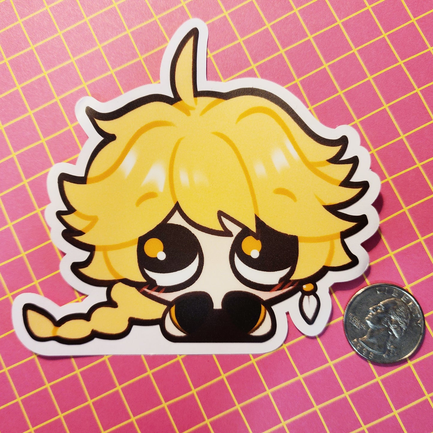 Genshin Impact: Aether Peeker High Quality Sticker Decal