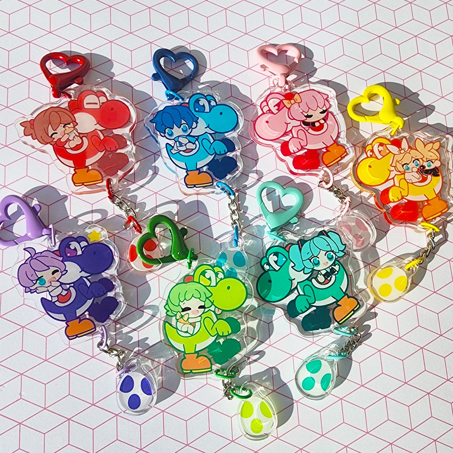 VOCALOID x Yoshi's Island Keychains