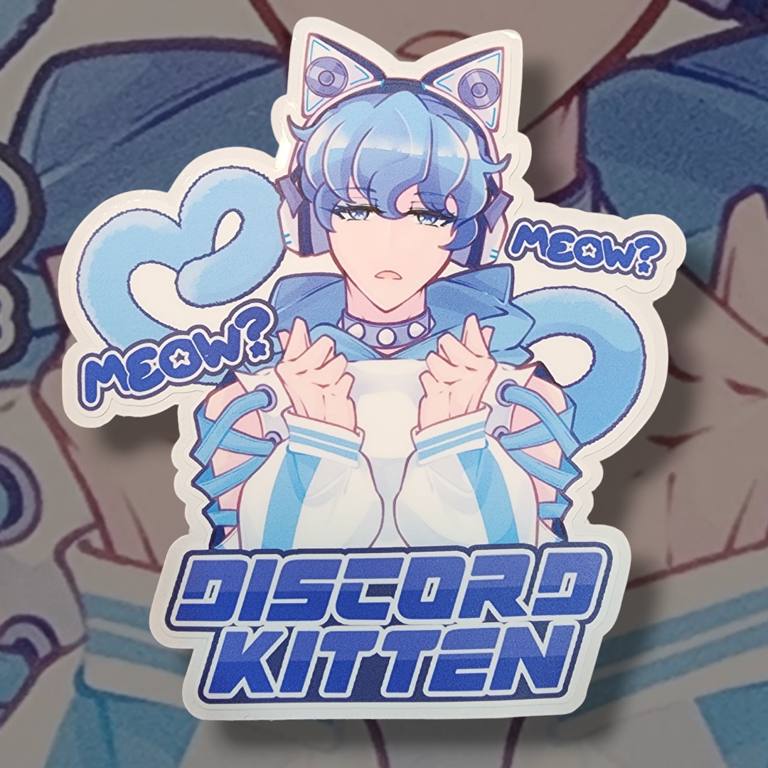 Male Discord Kitten Sticker (Original Character)