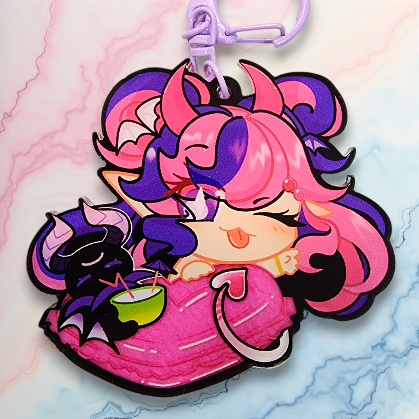 Ironmouse: Summer Floatie Keychain