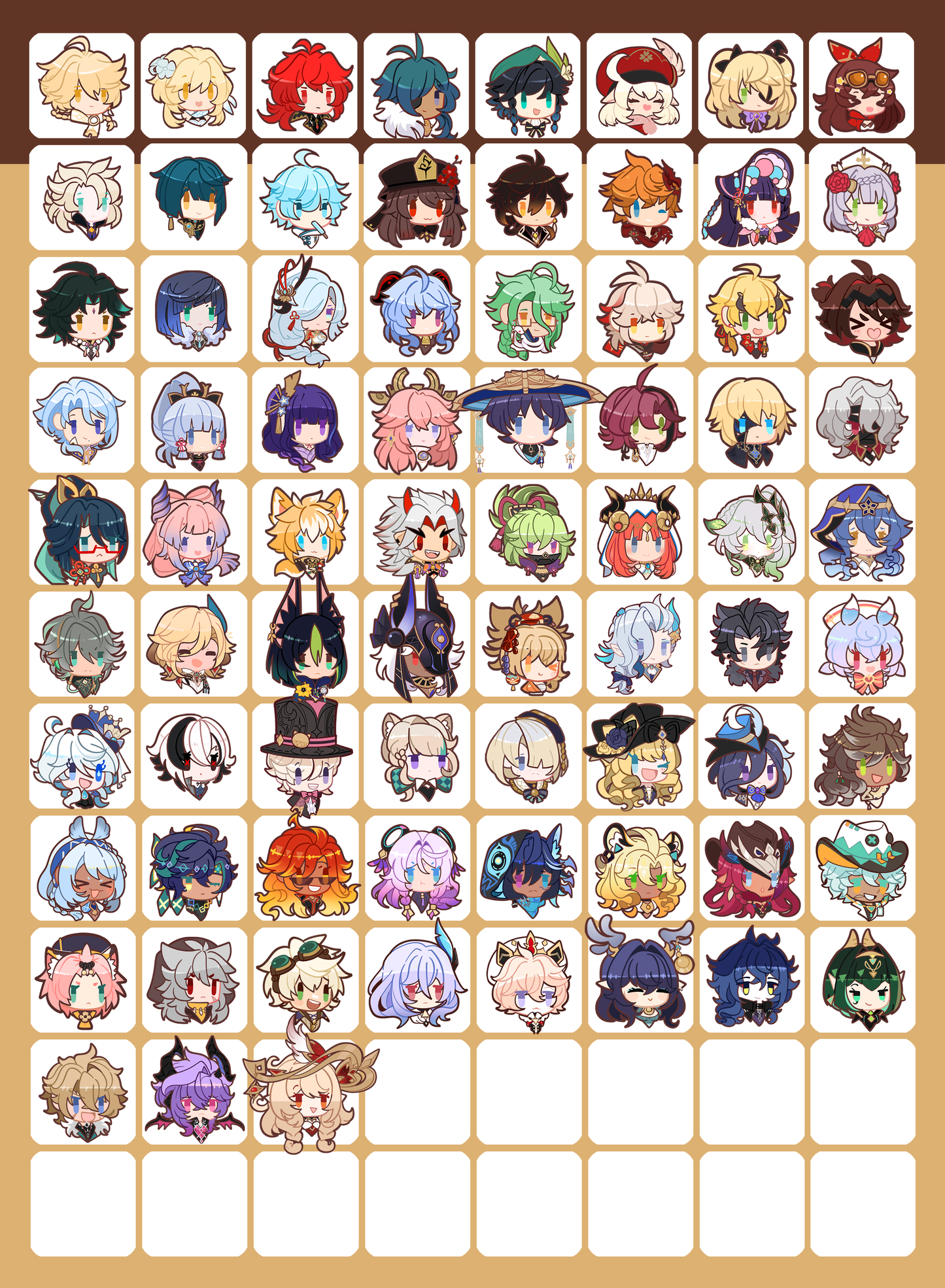 Genshin Impact: Mini Candy Character Charms