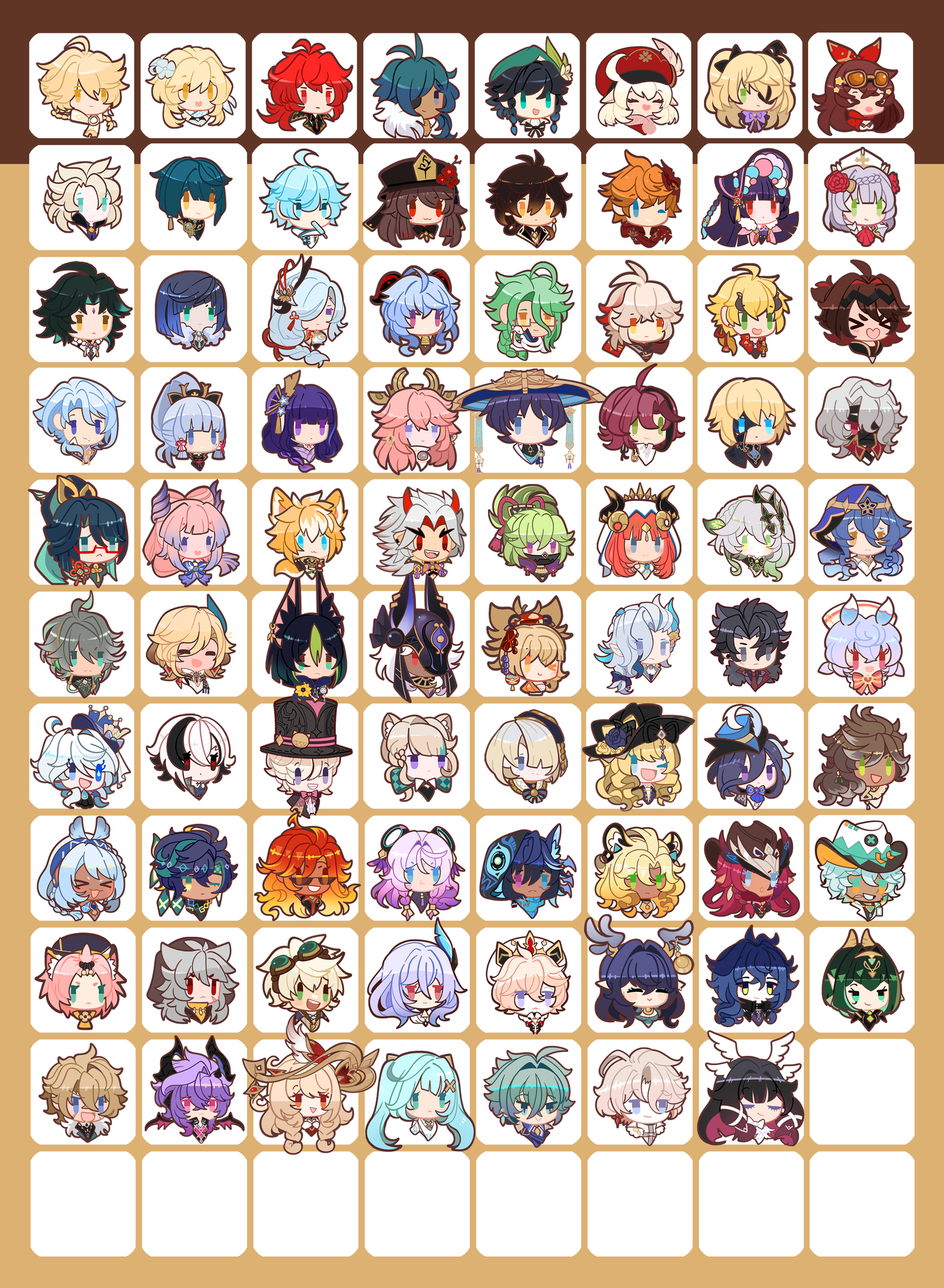 Genshin Impact: Mini Candy Character Charms