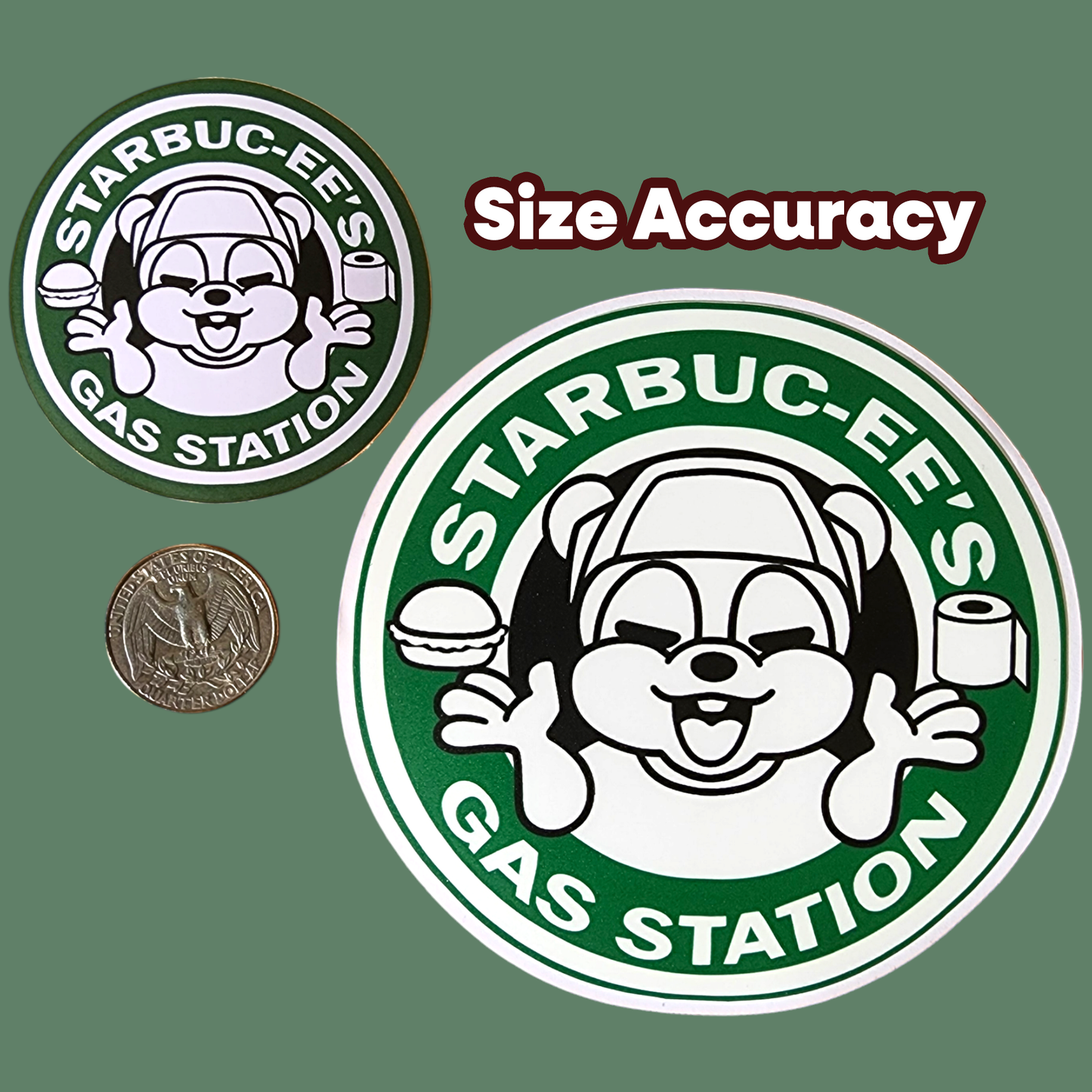 Starbucks x Buc-ee's Parody Sticker: STARBUC-EE'S