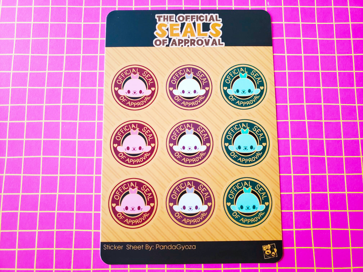Official Seals of Approval Sticker Sheets (FREE U.S. SHIPPING)