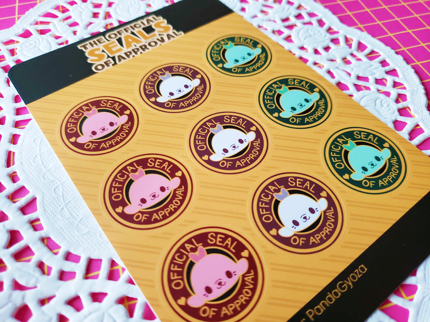 Official Seals of Approval Sticker Sheets (FREE U.S. SHIPPING)