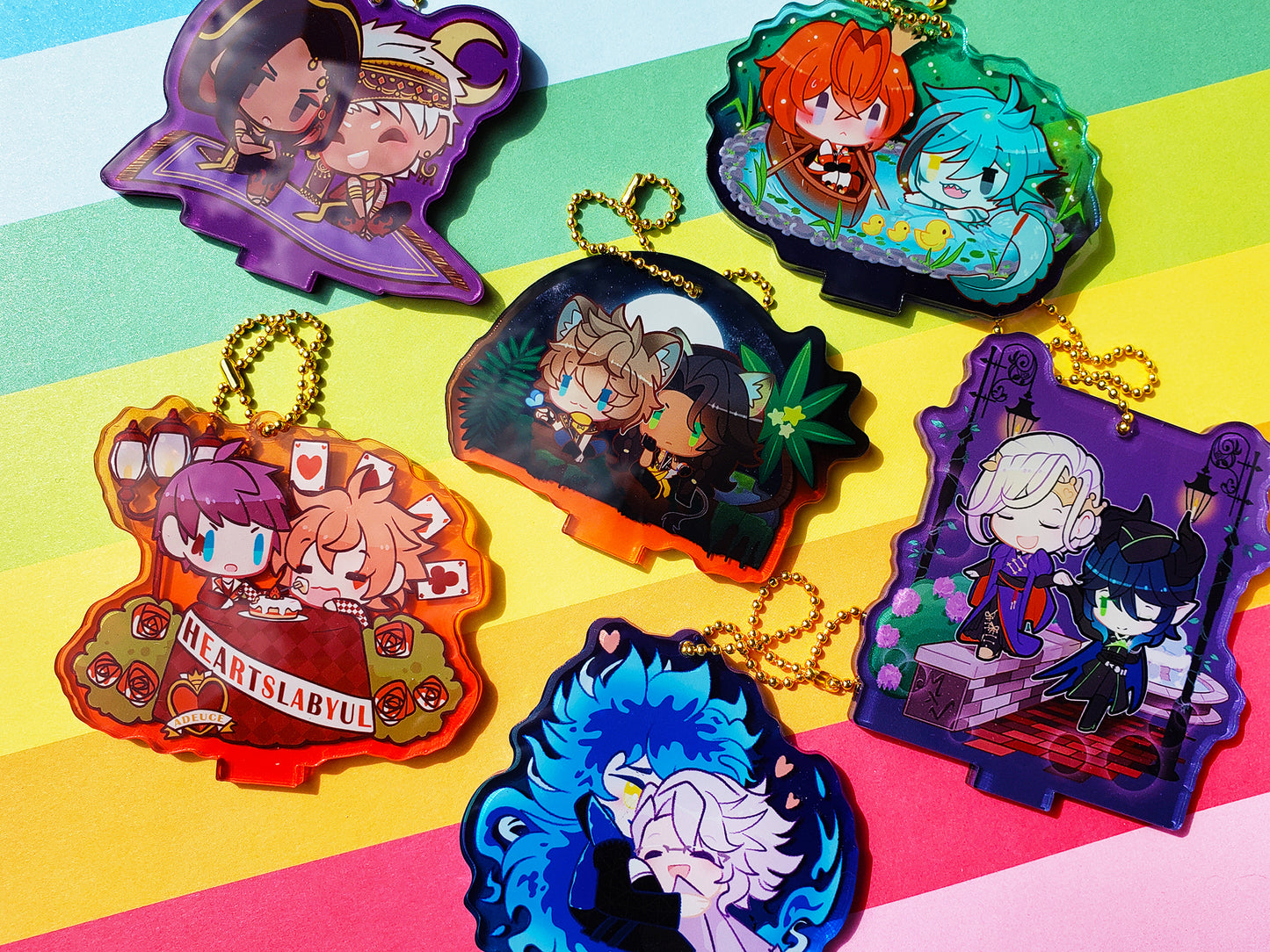 DISCONTINUING: Twisted Wonderland: Idia x Azul Couple Glitter Keychain Standee