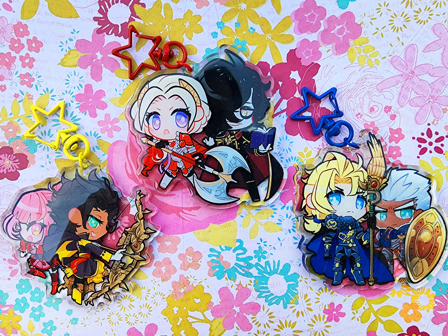 Fire Emblem: Three Hopes - 3D Glitter Acrylic Keychains