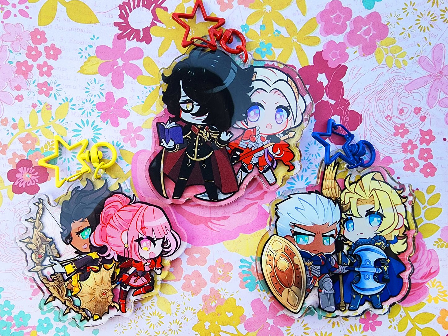 Fire Emblem: Three Hopes - 3D Glitter Acrylic Keychains