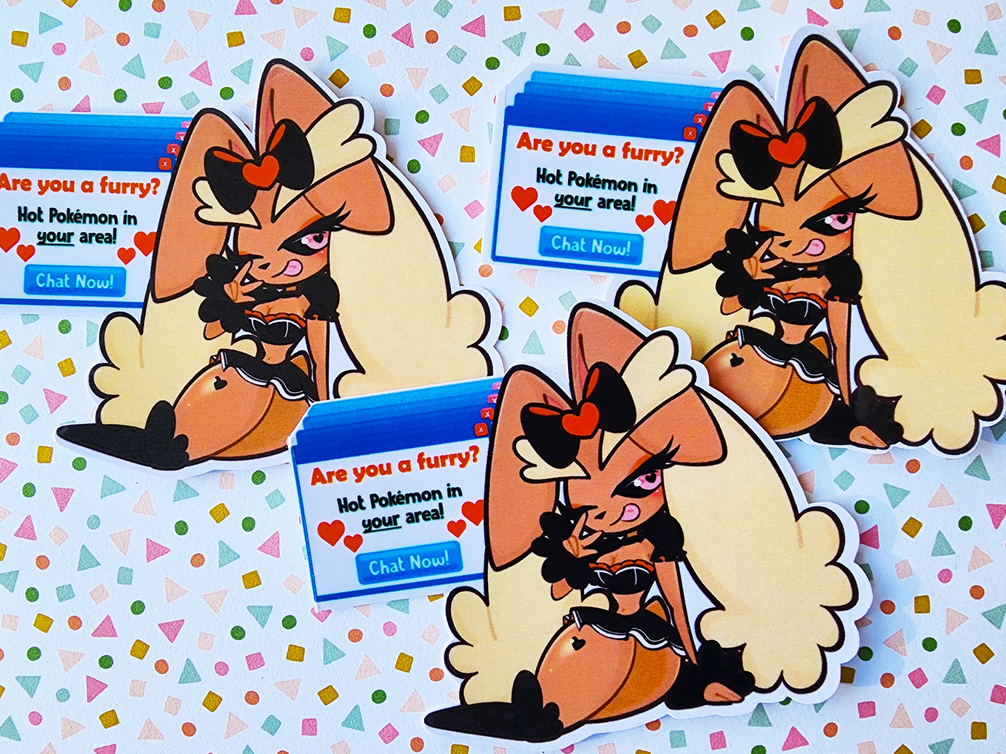 Pokémon Pop-Up Porn Ad Series: Lopunny Parody Sticker