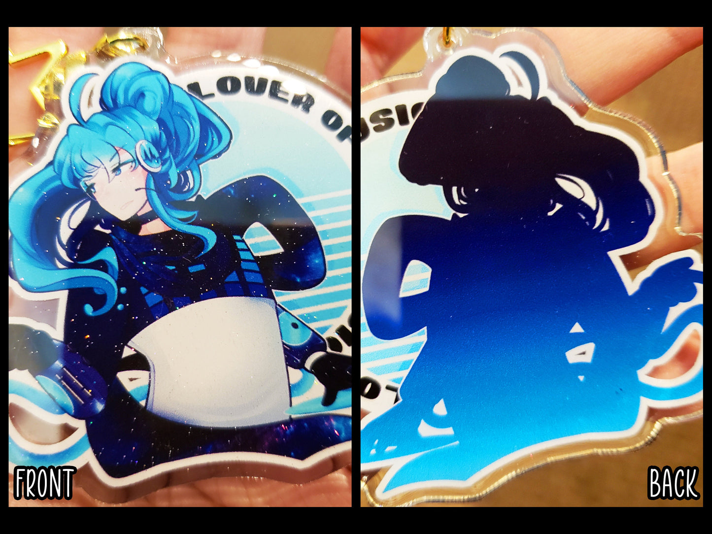 Favorite Music Genre Keychains! Sparkly Glitter Epoxy and Double-Sided!