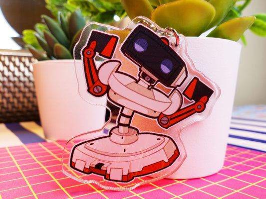 Nintendo SSBU Super Smash Bros. Ultimate Double-Sided 3 in. Keychain [ R.O.B. ]