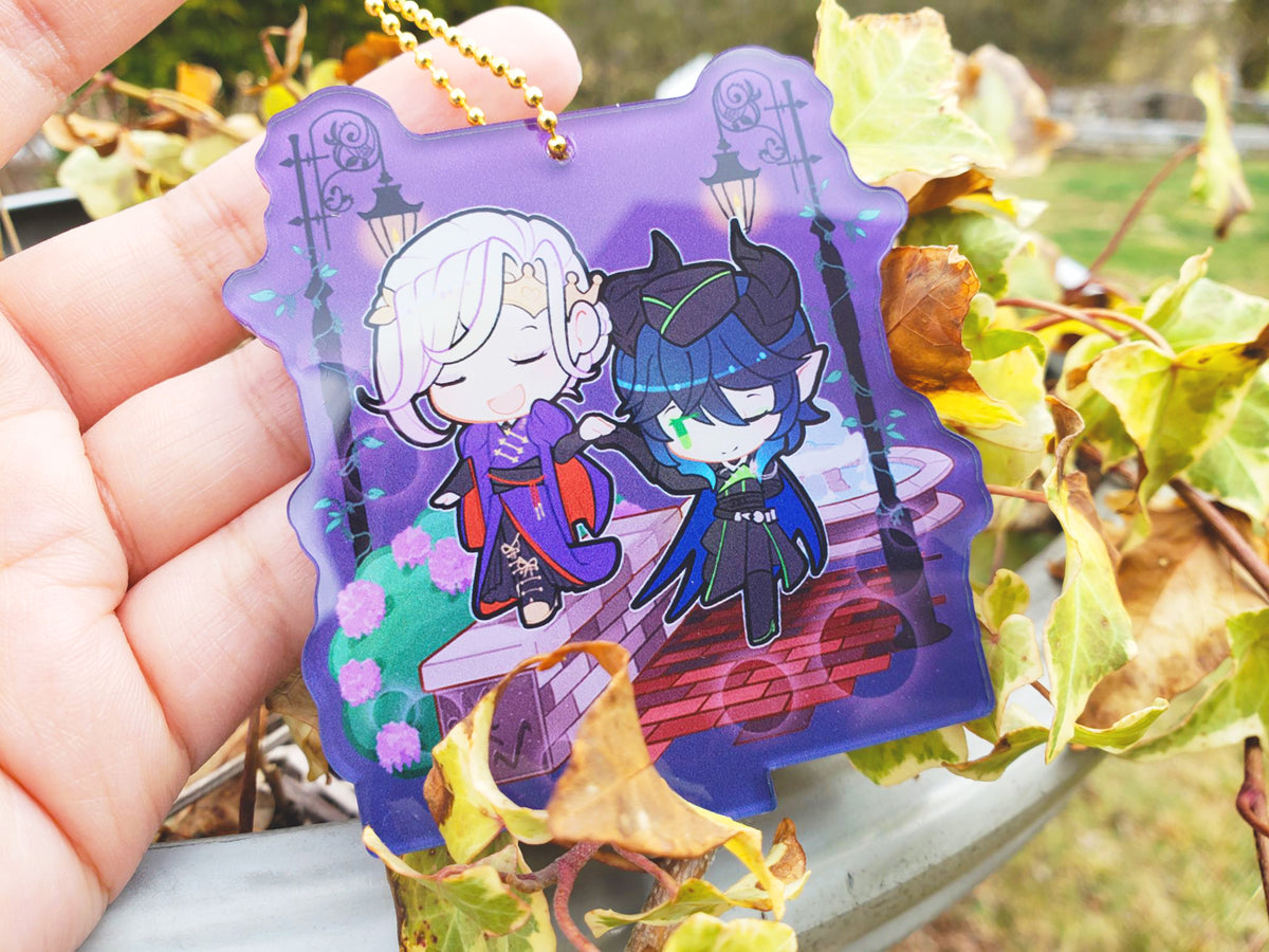 Twisted Wonderland: Malleus x Vil Couple Keychain 3in. Acrylic Keychain / Standee