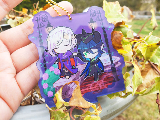 Twisted Wonderland: Malleus x Vil Couple Keychain 3in. Acrylic Keychain / Standee