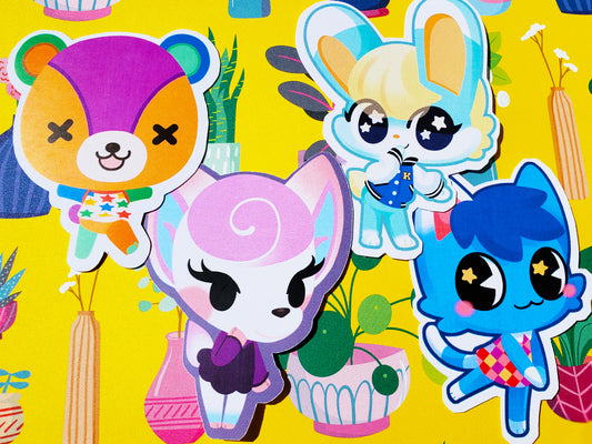 ACNH / Animal Crossing New Horizons Villagers: Rosie, Diana, Stitches and Sasha Stickers