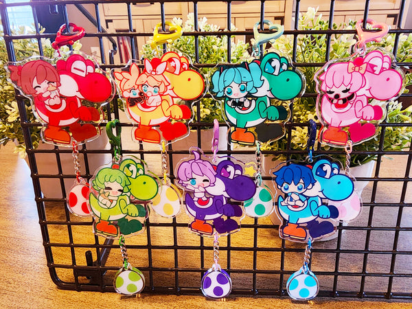 VOCALOID x Yoshi's Island Keychains