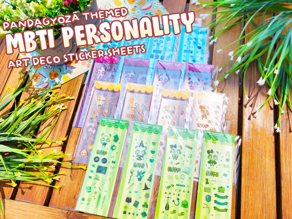 MBTI Themed Decorative Stickers (PandaGyoza Mascot Edition)