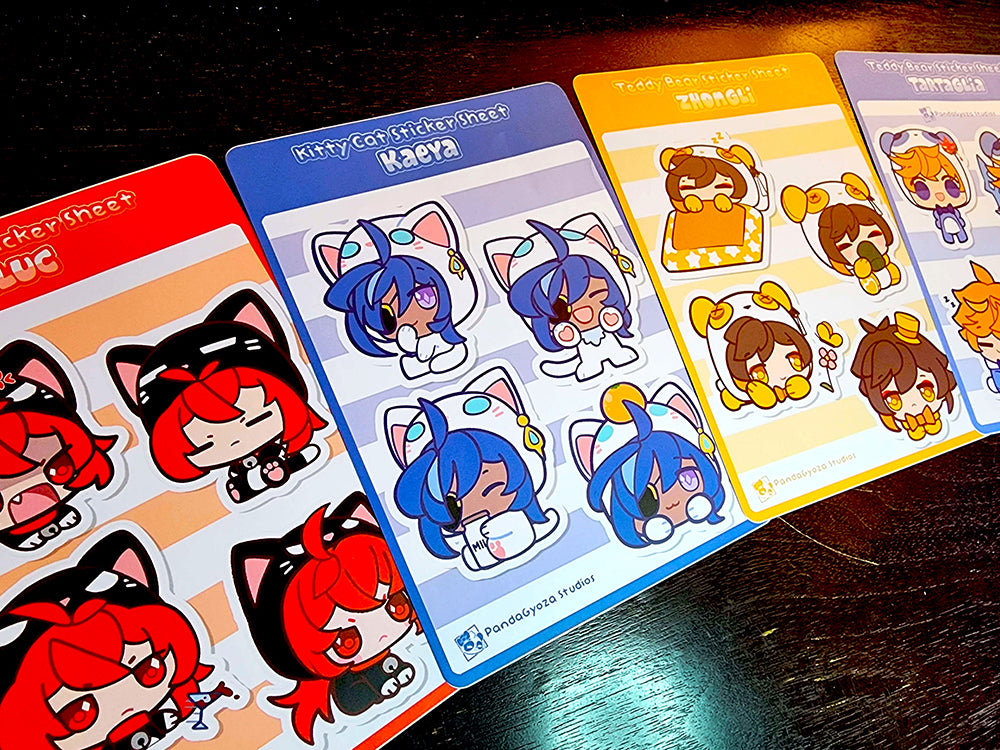 (DISCONTINUING) Genshin Impact 'Animal Onesies' Themed Sticker Sheets (FREE U.S. SHIPPING)