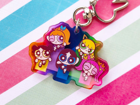 New Jeans (PowerPuff Girls Style) Clear Color Acrylic Charm