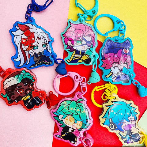 Heartsteel: Magnetic Heart Cup-Phone Keychains