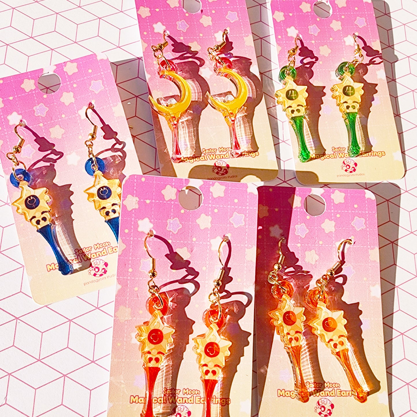 Sailor Moon: Precise Cut Color Acrylic Earrings