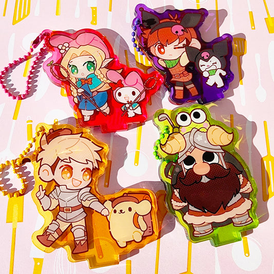 Delicious in Dungeon (Dungeon Meshi) x Sanrio Keychain Acrylic Standees