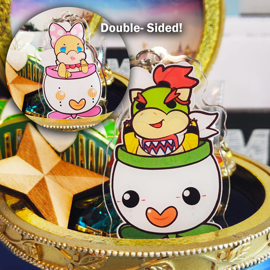 Nintendo SSBU Super Smash Bros. Ultimate Double-Sided 3 in. Keychain [ Bowser Jr. ]