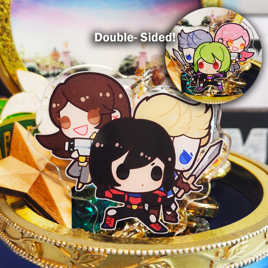 Nintendo SSBU Super Smash Bros. Ultimate Double-Sided 3 in. Keychain [ Mii ]