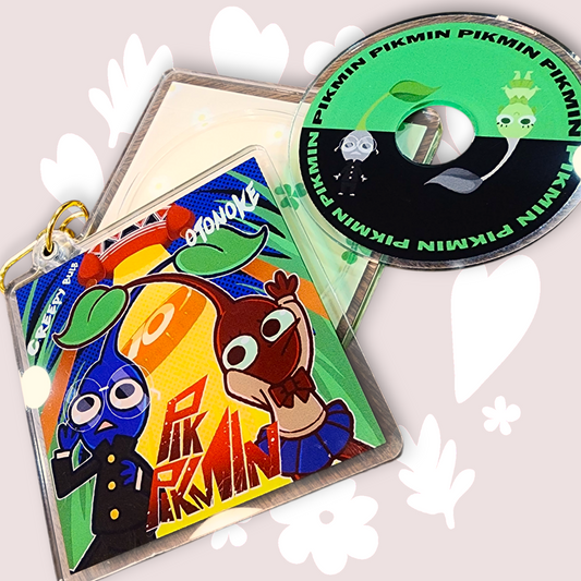 Pikmin x DanDaDan Mini CD Case 3in. Acrylic Keychain