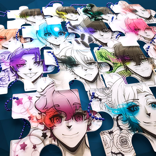 Blue Lock: Connecting Acrylic Puzzle Keychains