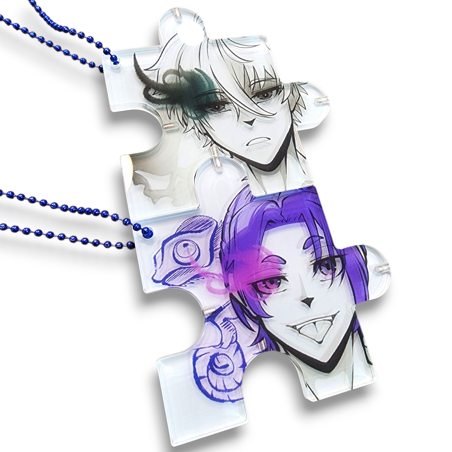 Blue Lock: Connecting Acrylic Puzzle Keychains