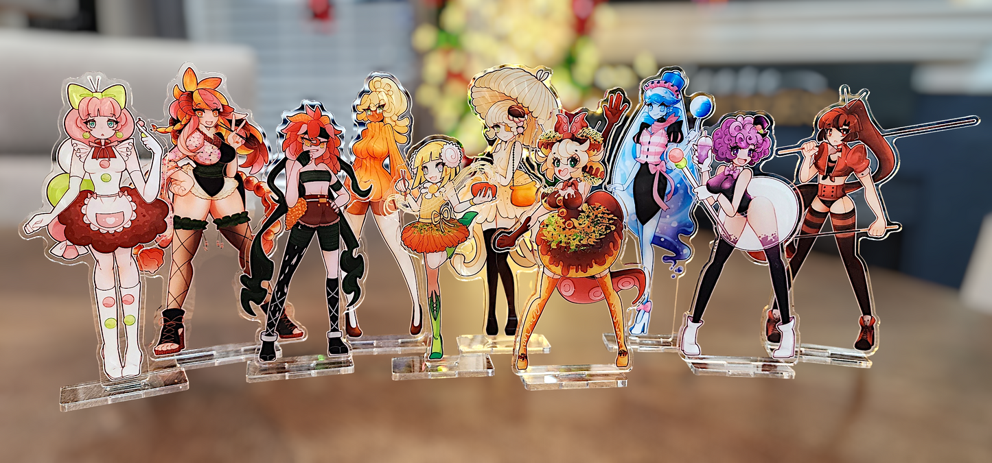 Takeout Food Girls Acrylic Standees
