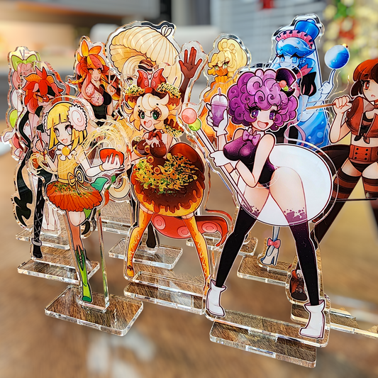 Takeout Food Girls Acrylic Standees