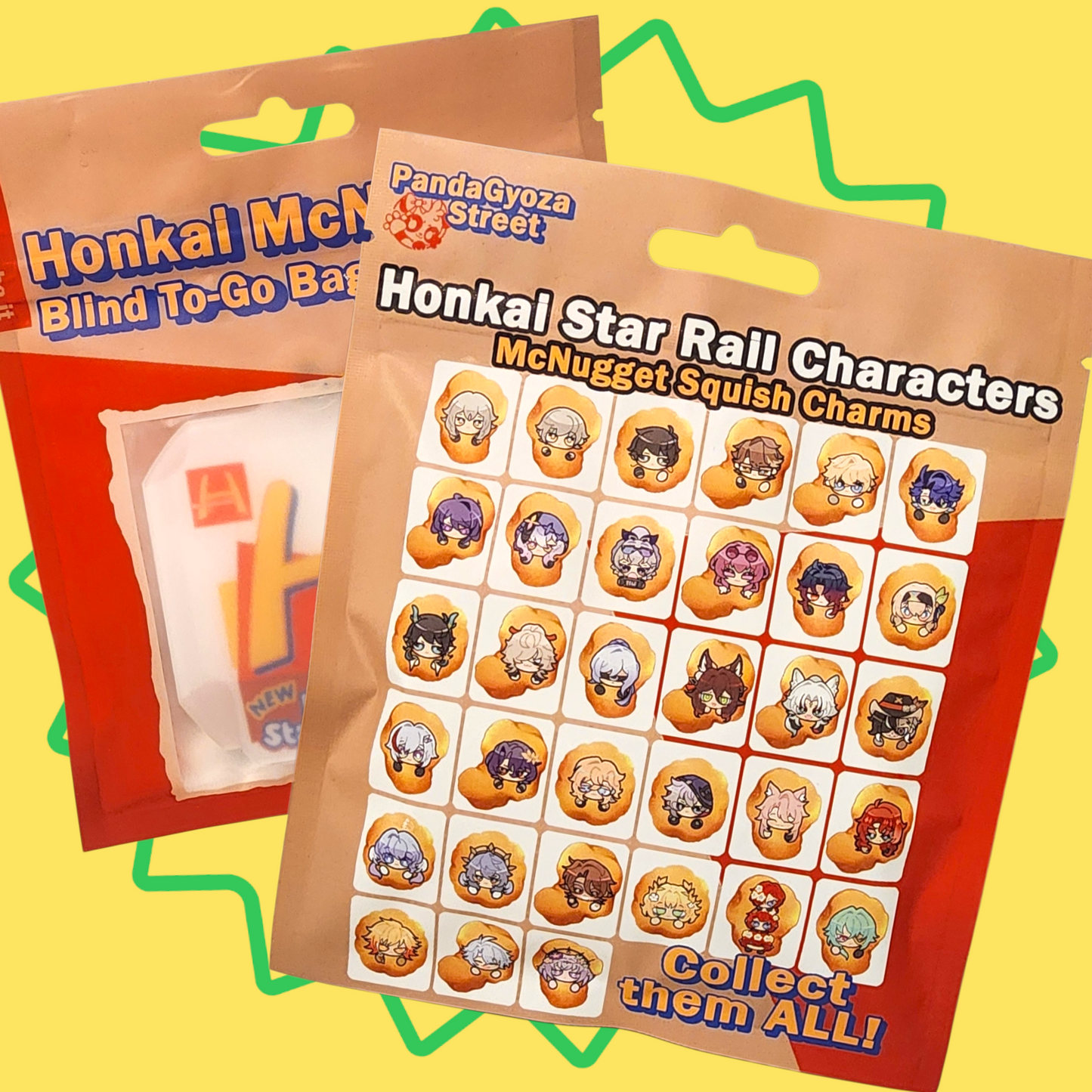 GACHA!! Honkai Star Rail: Squishy McNuggets Character Charms + Case INCLUDED