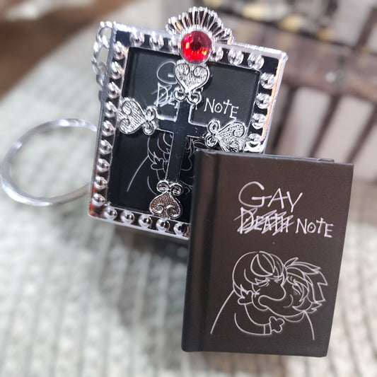 DEATH (GAY) NOTE Mini Book (+ keychain holder)