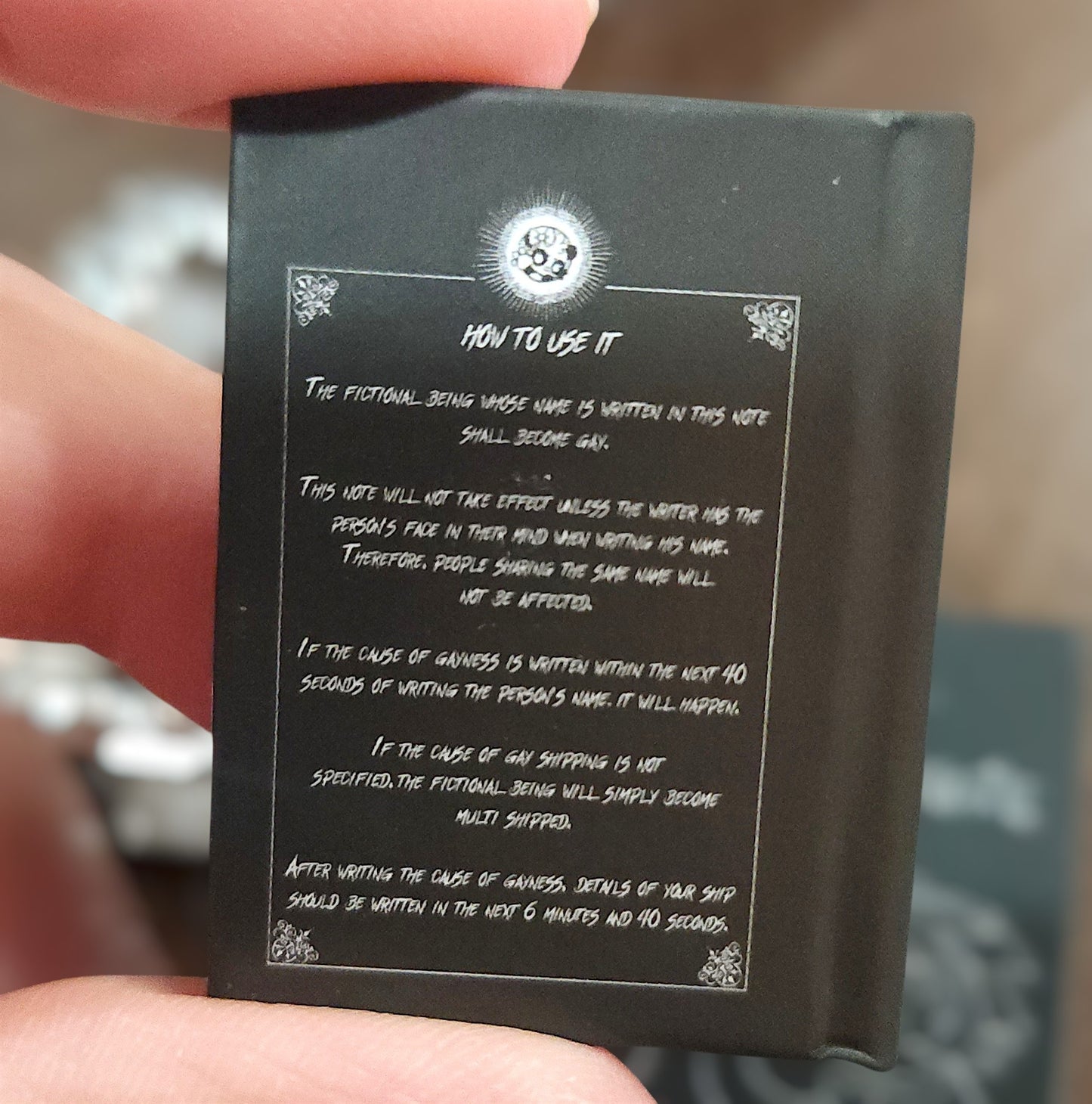 DEATH (GAY) NOTE Mini Book (+ keychain holder)