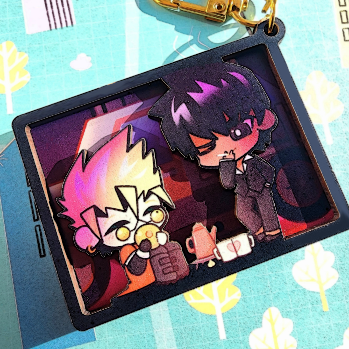 Trigun: Double-Sided Photo Wood Charm