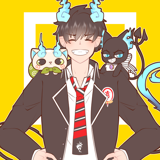 Blue Exorcist: Rin Crossover Square Print