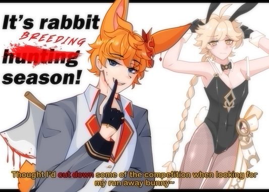 Genshin Impact: Tartaglia x Aether (Rabbit Season) Double-Sided Doujin Print