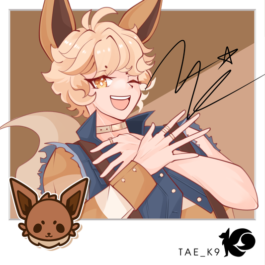 Pokemon Eeveelutions (Original Gijinka) Square Prints