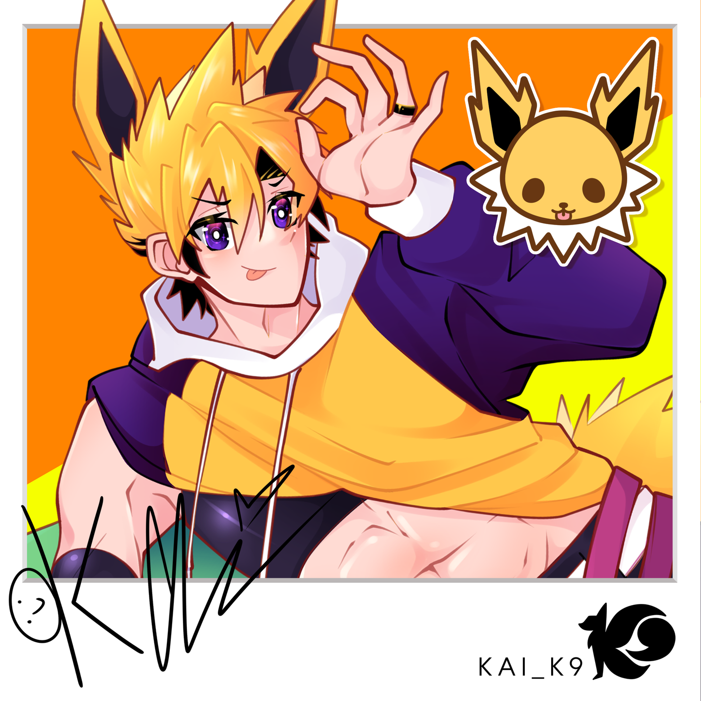 Pokemon Eeveelutions (Original Gijinka) Square Prints