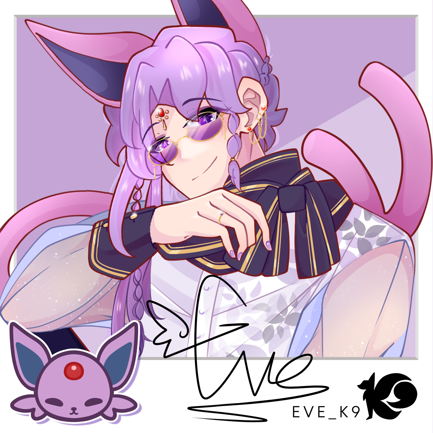 Pokemon Eeveelutions (Original Gijinka) Square Prints