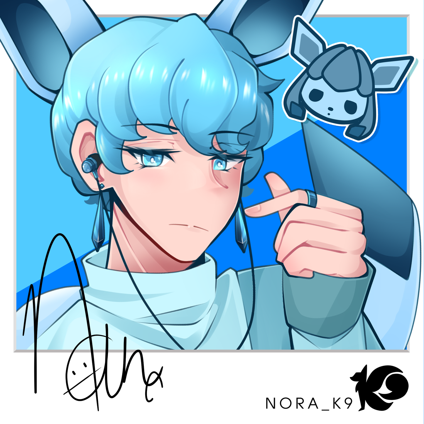 Pokemon Eeveelutions (Original Gijinka) Square Prints