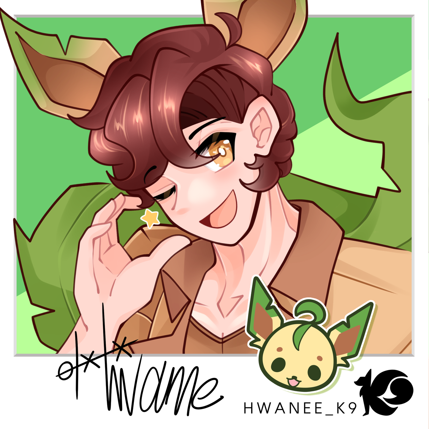 Pokemon Eeveelutions (Original Gijinka) Square Prints