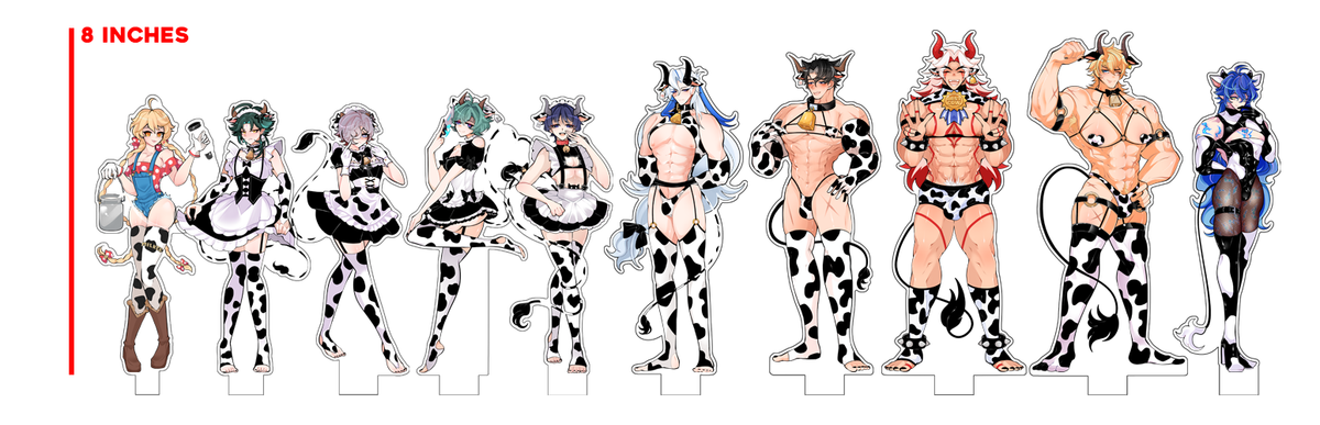 Genshin Impact: 'Male Cow Ranch' Acrylic Standees (Series 2) PRE-ORDER