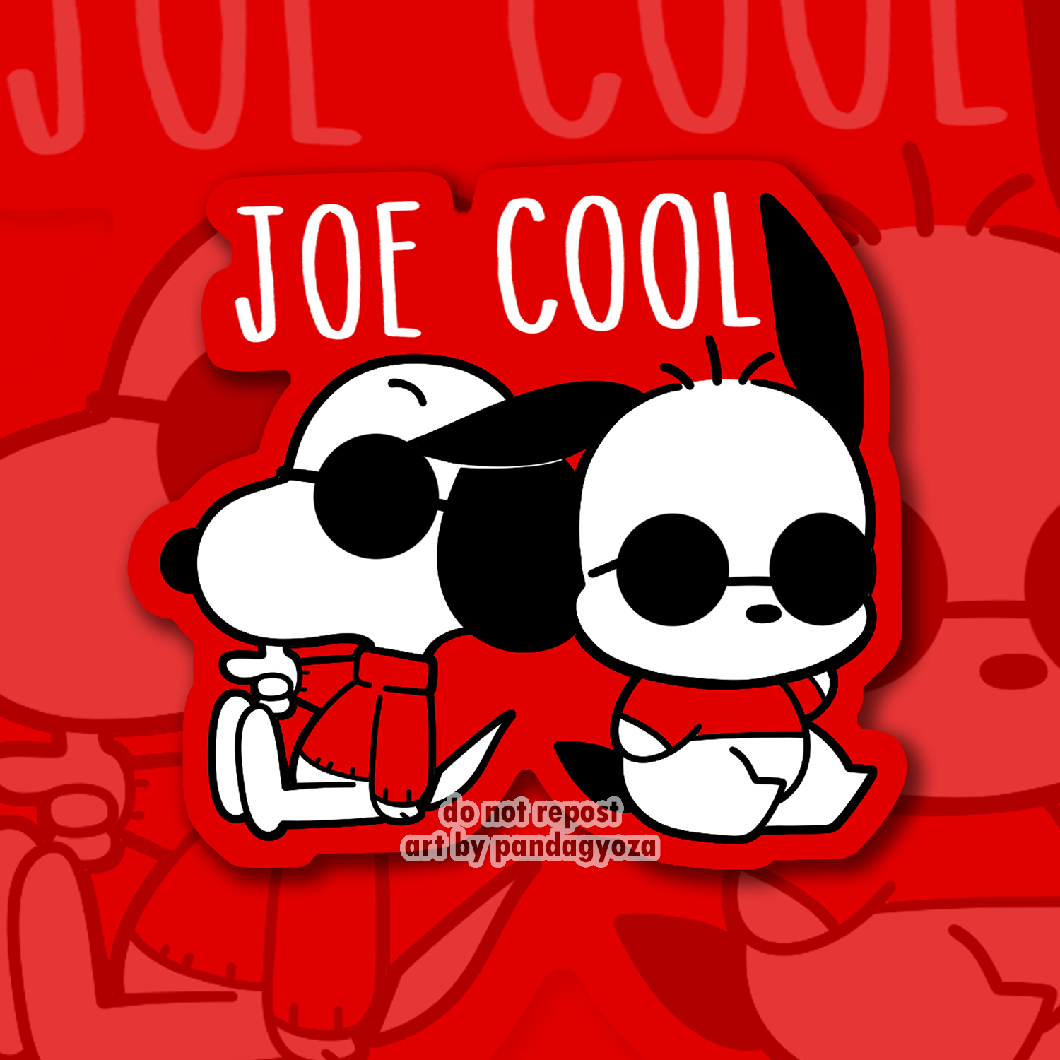 Snoopy + Pochacco 'JOE COOL' Sticker